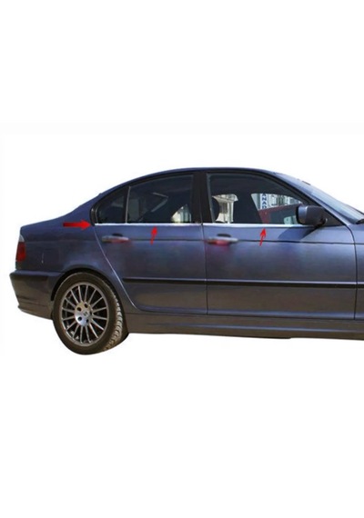 Bmw 3 Seri E46 Krom Cam Çıta 4 Prç P.çelik 1998-2005 Arası