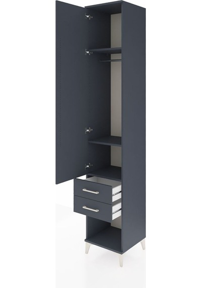 Hyperion Dolap 3 Raflı 2 Çekmeceli Tek Askılı 44x44x243 Antrasit-antrasit Antrasit Hyperion Dolap 3 Raflı 2 Çekmeceli Tek Askılı 44x44x243 Antrasit-antrasit Antrasit