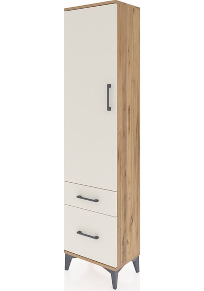 Arges Dolap 2 Raflı 2 Çekmeceli Tek Kapaklı 44x30x182 Çam-aytaşı Çam