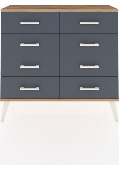 Arges Şifonyer 8 Çekmeceli 88x30x80 Antrasit-çam/antrasit Beyaz Arges Şifonyer 8 Çekmeceli 88x30x80 Antrasit-çam/antrasit Beyaz