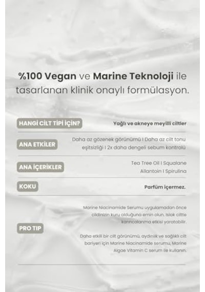 Professional Algae, Aydınlatıcı Ve Güçlendirici Niacinamide Cilt Serumu, 30 Ml