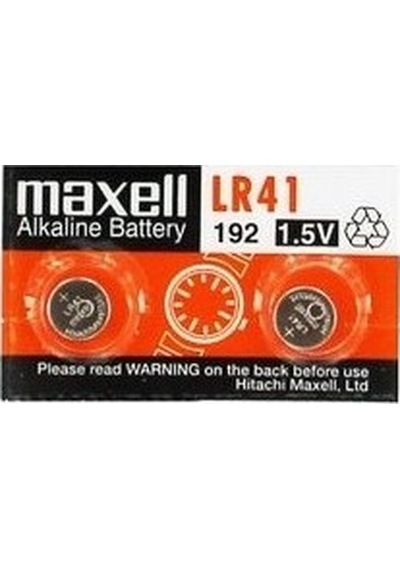 Maxell LR41 AG3 192 1.5V Alkalin Düğme Pil 10'lu