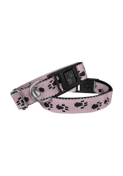 Markapet Köpek Tasması Patili Dokuma 2 cm - Min: 30 cm - Max: 50 cm Açık Pembe