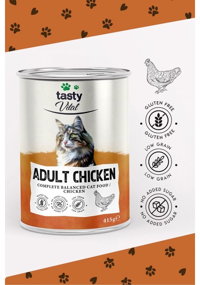 Tavuklu Yetişkin Kedi Konservesi Pate Ve Yumuşak Formda 415 Gr