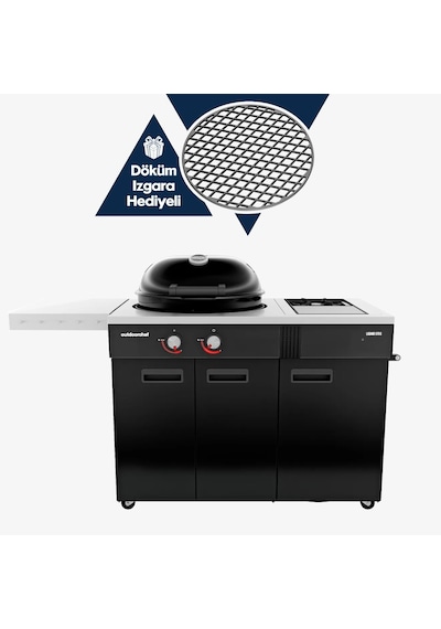 Lugano 570g Evo Iı Yeni Nesil Gazlı Barbekü - Fırın Pişirme, Döküm Izgara Dahil, Dış Mekan Kullanımına Uygun