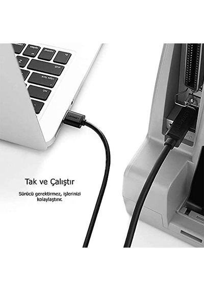 Usb-a 3.0 & Usb-b 3.0 Yazıcı Kablosu, 1 Metre, Siyah