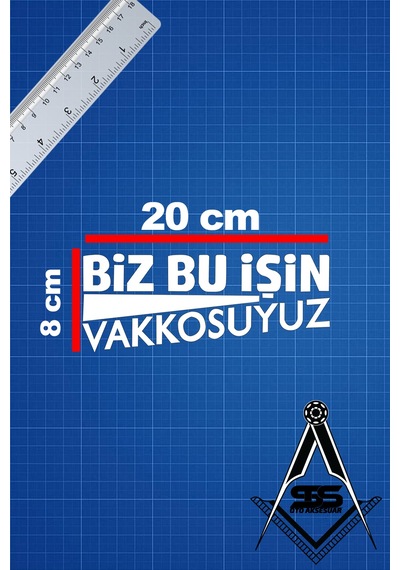 Biz Bu İşin Vakkosuyuz 20x8 Jdm Yazı Araba-motosiklet Cam Etiket Sticker Beyaz Renk Beyaz