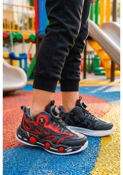 Ht Hotin Rush Çocuk Günlük Işıklı Spor Ayakkabı Pratik Bağlama Detaylı Sneaker - Kırmızı-siyah Kırmızı - Siyah Ht Hotin Rush Çocuk Günlük Işıklı Spor Ayakkabı Pratik Bağlama Detaylı Sneaker - Kırmızı-siyah Kırmızı - Siyah