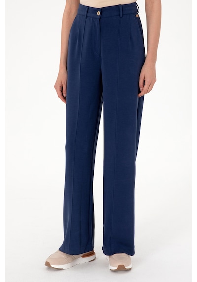 U.S. Polo Assn. Kadın Lacivert Modal Karışımlı Loose Fit Örme Pantolon 50308640-VR033
