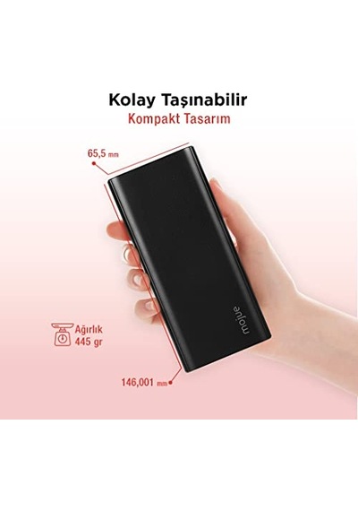 Pb06 20.000mah Pd 20w Lcd Ekranlı Taşınabilir Şarj Aleti Powerbank Siyah