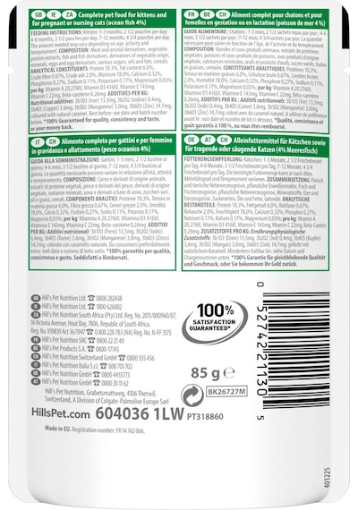 Hill's Chunks in Gravy Okyanus Balıklı Pouch Yavru Kedi Maması 85 G