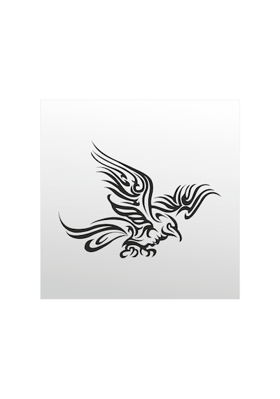 Folyo Sticker Kuş Deseni 80cm Uzunluk Siyah