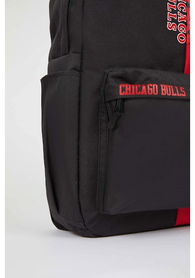 Defacto Unisex NBA Chicago Bulls Spor Baskılı Su İtici Kumaş Okul Çantası A4611AXNSKR1 Çok Renkli