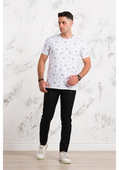 Slimfit Baskılı Pamuklu Erkek Penye T-Shirt (547973477)