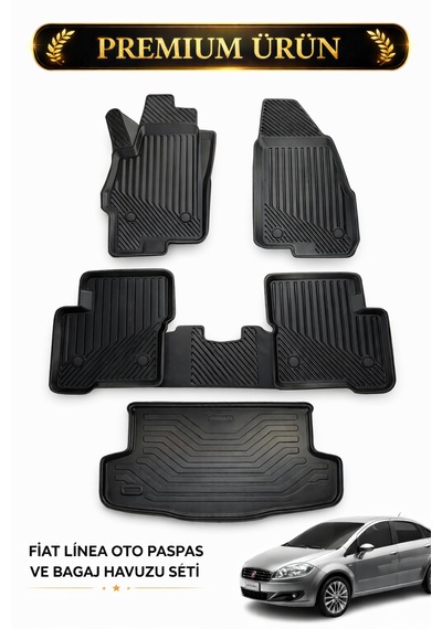 Fiat Linea 2007+ 3d Oto Paspas Ve Bagaj Havuzu İkili Set