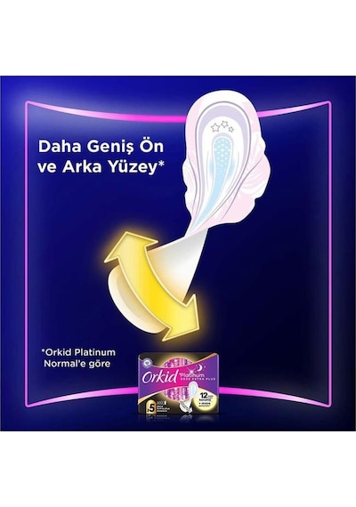 Orkid Platinum Hijyenik Ped Gece Ekstra 20'li