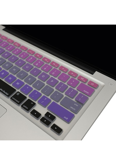 Apple Uyumlu MacBook Air Pro Klavye Koruyucu Us-abd İngilizce Ombre Eski Usb'li Model 2008-2017 İle Pembe Mavi