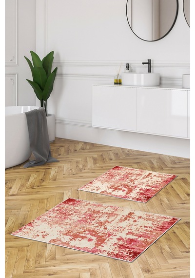 Alanur Trend Kaymaz Taban Dijital Banyo Takımı Kt496 Bordo