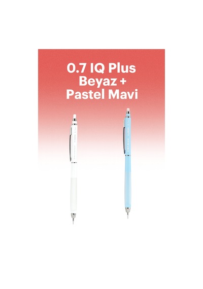 My Iq Plus Versatil Kalem 0.7 Beyaz + Pastel Mavi Mavi