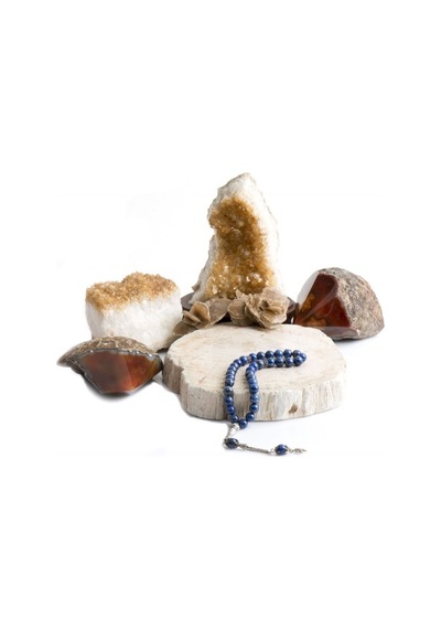 Maranki Gümüş Uçlu Lapis Tesbih 8 ML