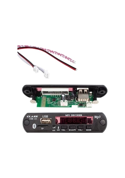Class 12v Sd-af-vr Oto Teyp Mikrofonlu Usb-sd Çevirici Digital Player Board Usb-123