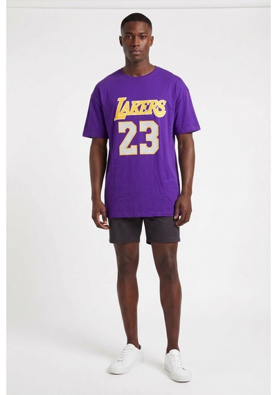 Usa Basketball Lakers 23 Mor Oversize T-shirt 141945 SİYAH