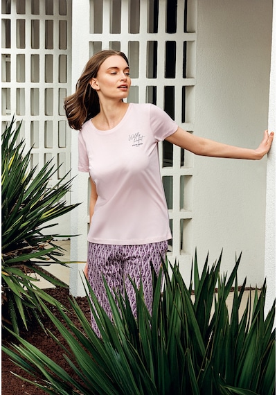 Pierre Cardin 9182 Modal Pamuk Cepli Kısa Kol Kadın Pijama Takımı Pudra