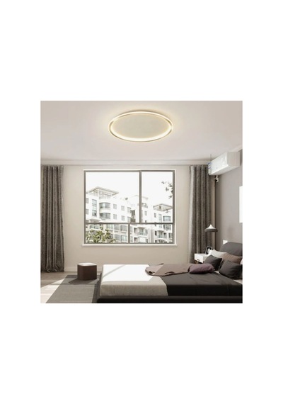 Eskitme Gold Ø80cm Çember Avize 3000k Sarı Işık Led Tavan Lambası