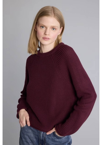 Defacto Regular Fit Triko Bordo Kadın Kazak L2567az/br350