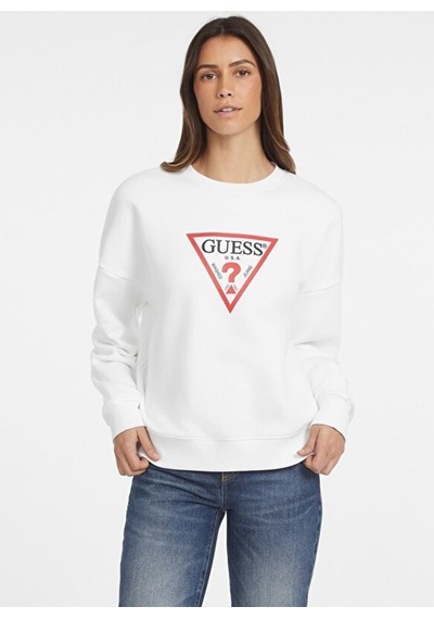 Guess Kadın Sweatshirt-w4yq00kc811 Beyaz