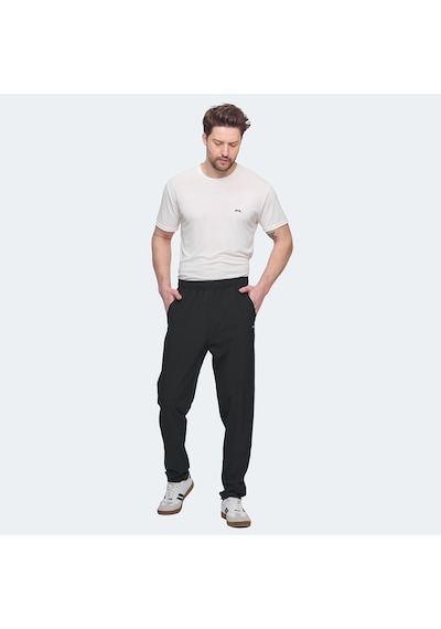 Slazenger VINAL Erkek Cepli Siyah Eşofman Altı