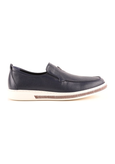 Lbr H1046 Erkek Deri Casual Ayakkabı Lacivert Lacivert