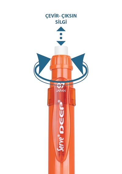 Serve Deep Mekanik Uçlu Kalem Toprak Tonları 0.5 MM  Kiremit