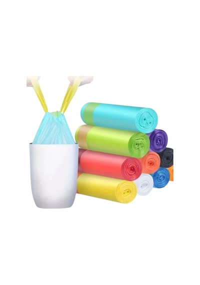 5 Paket Çok Avantaj Paket Mega Boy Lavanta Kokulu Büzgülü Çöp Poşeti 50 Adet Çöp Torbası 60 Lt