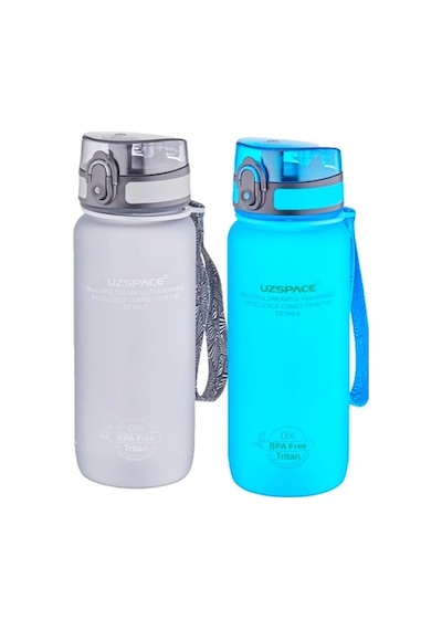 Uzspace 650 Ml 2 Li Set Tritan Su Matarası Sızdırma Koku Bpa Yok