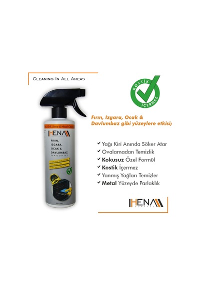 Hena Surface Fırın Izgara Temizleyici ve Yağ Çözücü 500 ML