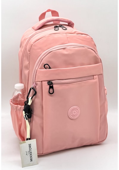Çok Bölmeli Lüks Unisex Saten Suya Dayanıklı Kumaş Ortaokul Lise Okul Ve Sırt Çantası / 2300 Pudra Pembe