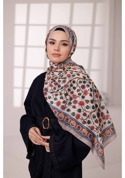 Mimiyum Alya Desen Soft Şal Bej