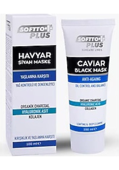 Softto Plus Havyar Charcoal Siyah Kil Maskesi 100 Ml