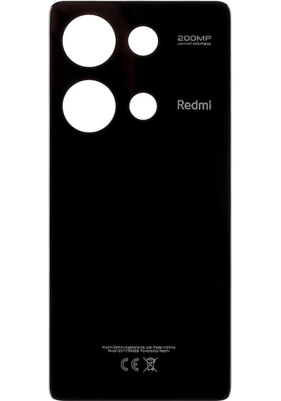 Xiaomi Redmi Note 13 Pro 4g Siyah Arka Kapak Batarya Kapağı Pil Kapağı Siyah