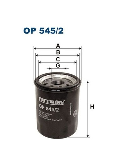 FILTRON OP545/2 Yag Filtresi (Fiat:Albea-Doblo-Palio 1.2-Stilo 1.2 1.4) 11715849 46544820 OP5452 (WC984724)