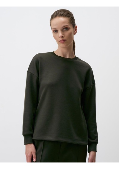 Jimmy Key Haki Bisiklet Yaka Uzun Kollu Oversize Sweatshirt 24sswedenv2312 Haki