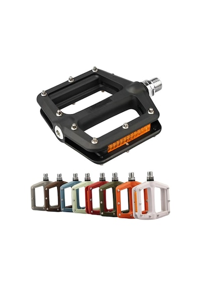 Brıvıga Yeşil Naylon Bisiklet Pedalı 1du+1 Kapalı Rulman,108x103x27mm,reflektörlü