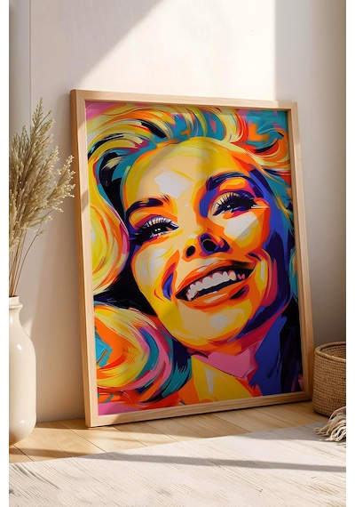 Marilyn Monroe Pop Art Çerçeveli Tablo - Pop Art Poster Tablo