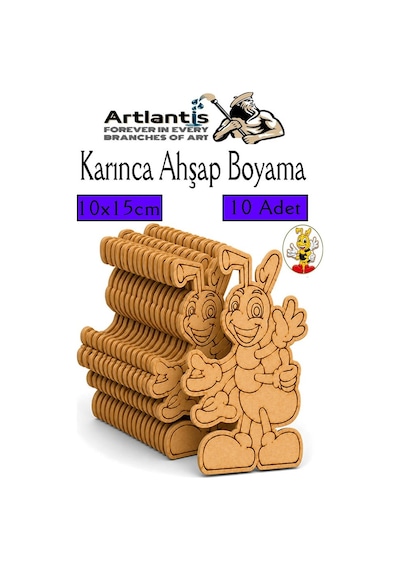 Ahşap Boyama Böcekler 10 Adet 10x15cm Boyama Böcek Figürleri Etkinlik Çocuk Gelişim Motor Beceri Kreş Anasınıfı Mor