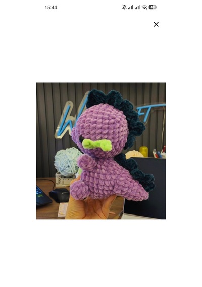 El Yapımı Tığ İşi My Little Pony Peluş Oyuncak Spike 02 - Çok Renkli