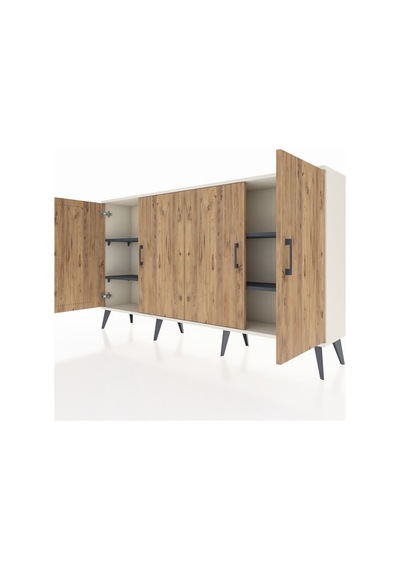 Arges Konsol 4 Raflı 4 Kapaklı 176x30x99 Aytaşı-çam/antrasit Atlas Çam/antrasıt - Aytası Arges Konsol 4 Raflı 4 Kapaklı 176x30x99 Aytaşı-çam/antrasit Atlas Çam/antrasıt - Aytası