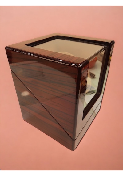 Otomatik Saat Kurma Kutusu, Watch Winder Piano Brown Tekli
