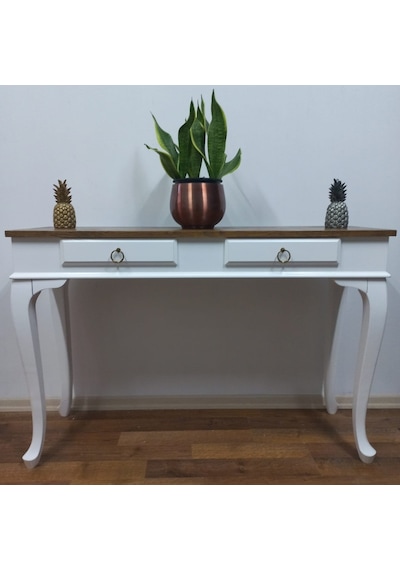 Roys Ahşap 120 Cm Çekmeceli Beyaz Ceviz Dresuar Ahşap