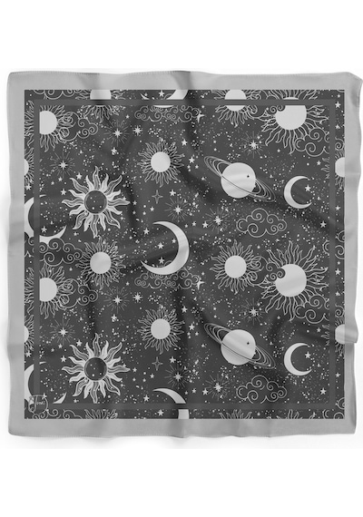 Moon Star Desen Bandana/fular Gri